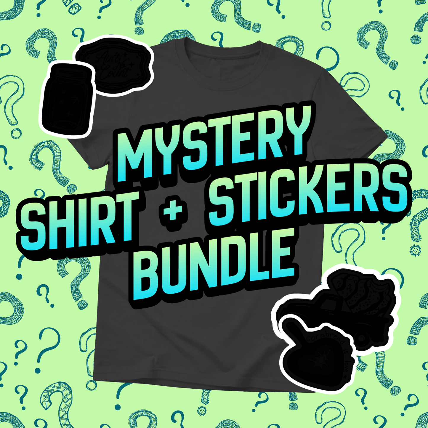 Mystery Shirt + Sticker Pack Bundle