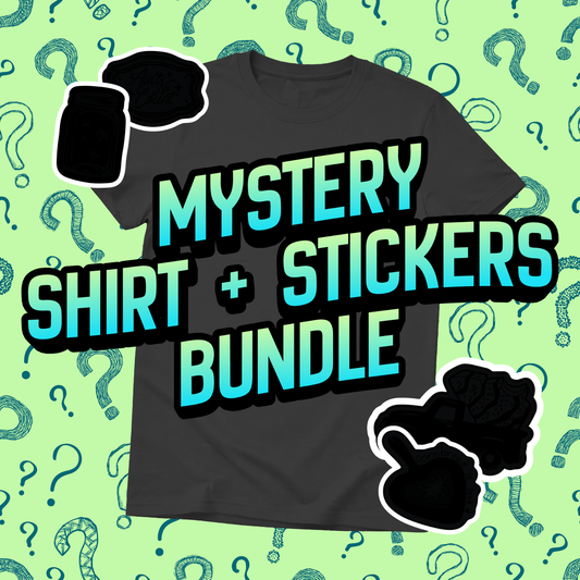 Mystery Shirt + Sticker Pack Bundle